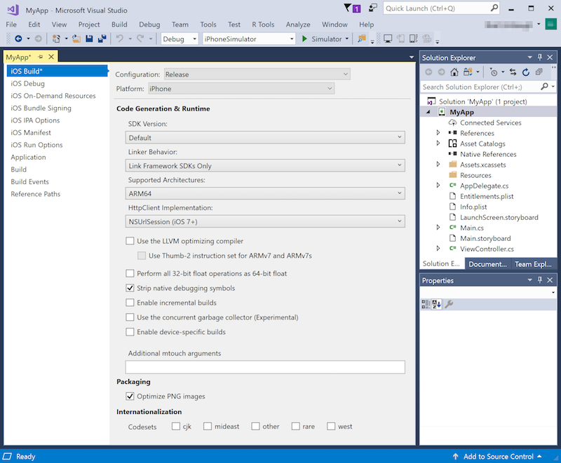 setup mac for compiling visual studio iphone apps